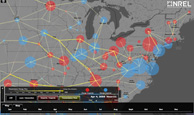 hp_sparql_transmission_tn Screen capture of a dynamic map that is animated to display power flow in 2010 through 2050