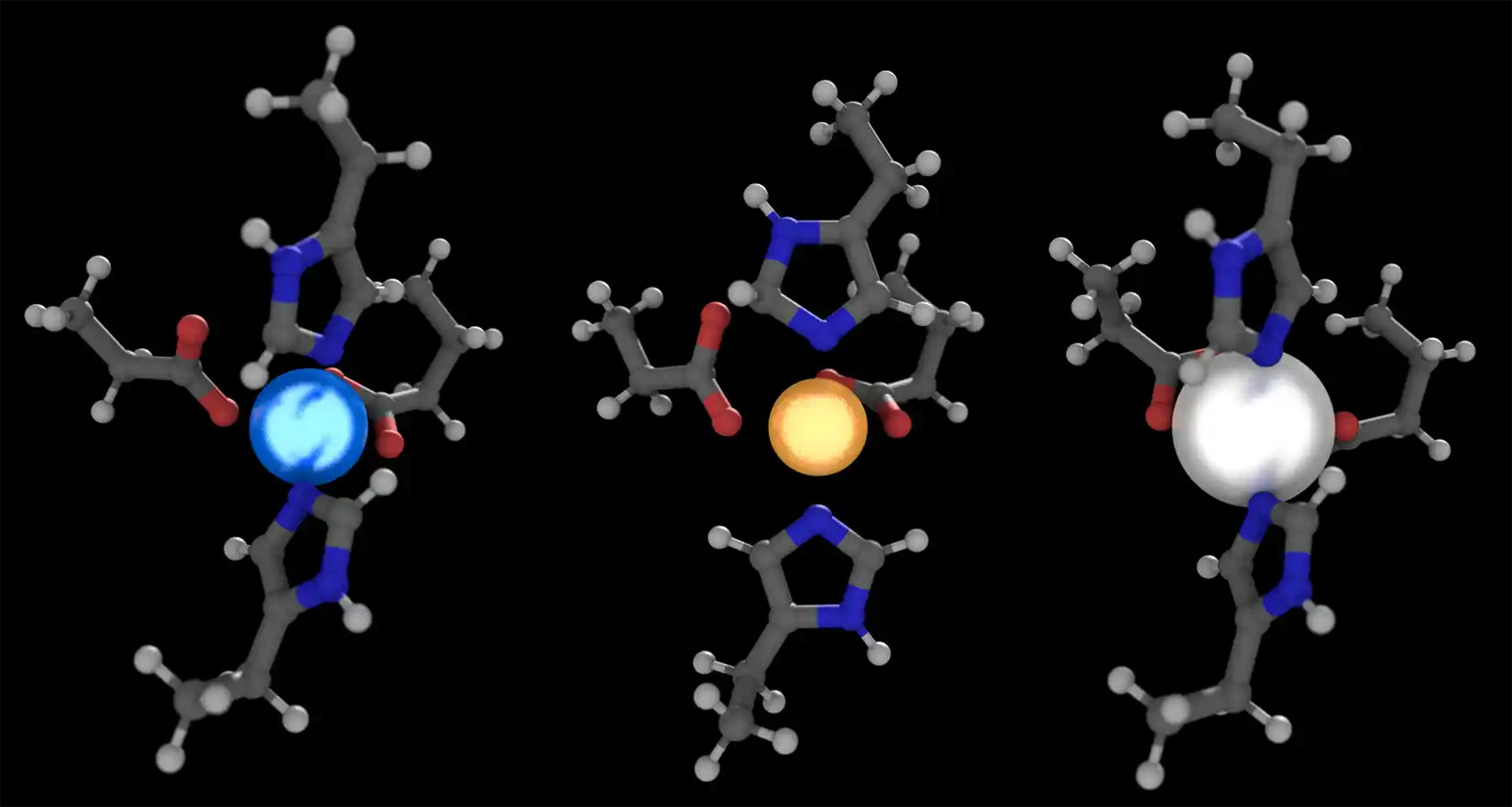 Three molecule structures.