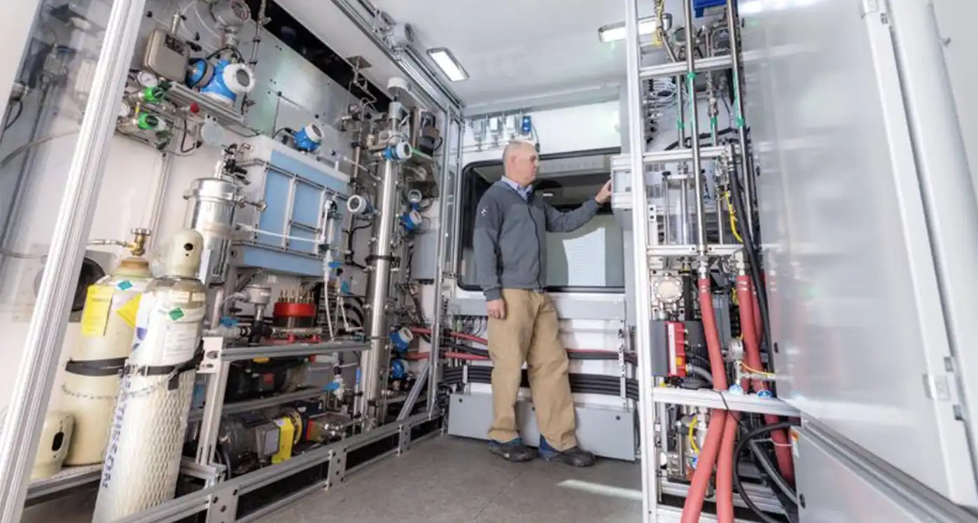 Researcher working in a lab.