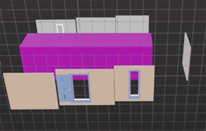 3D illustration of a building