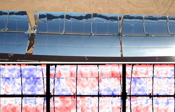 A parabolic trough