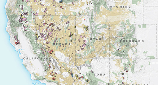 U.S. map of new geothermal capability hotspots