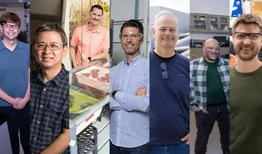 Portraits of seven researchers.