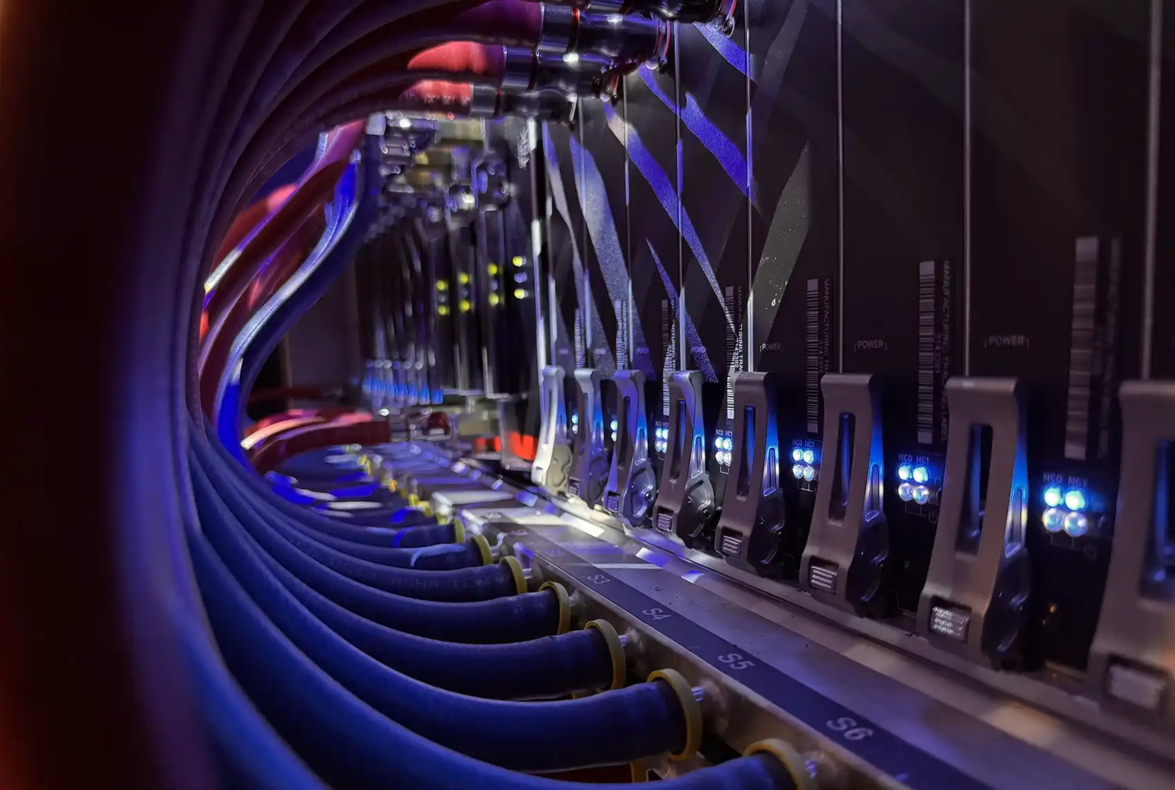 Interior of the Kestrel supercomputer.