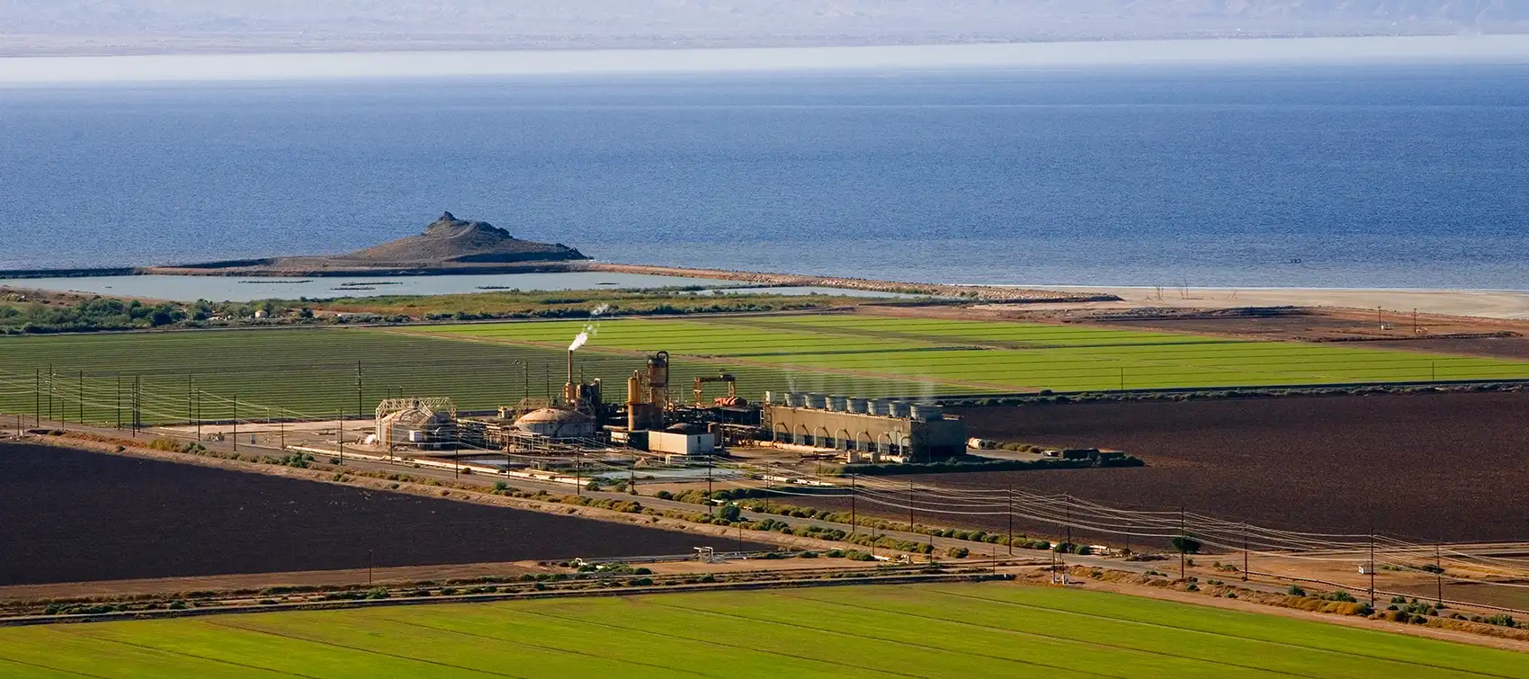 A geothermal power plant.