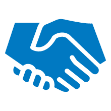 Icon of a handshake.